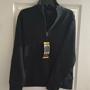 BNWT. Men’s size small Banana republic 1/4 zip black cotton sweater/sweatshirt